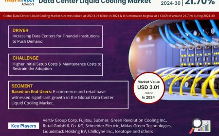 Data Center Liquid Cooling Market to Witness 21.70% CAGR Growth Amid Rising Demand and Innovation